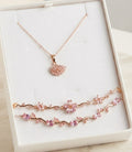 Parure Fleur , collier et bracelets 3 Piece