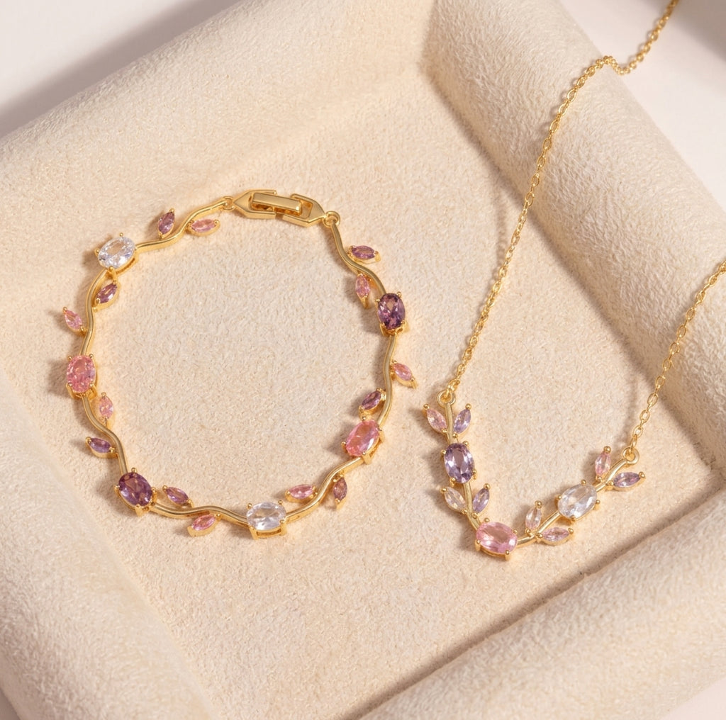 Duo Chain Wings + Bracelet Tulip