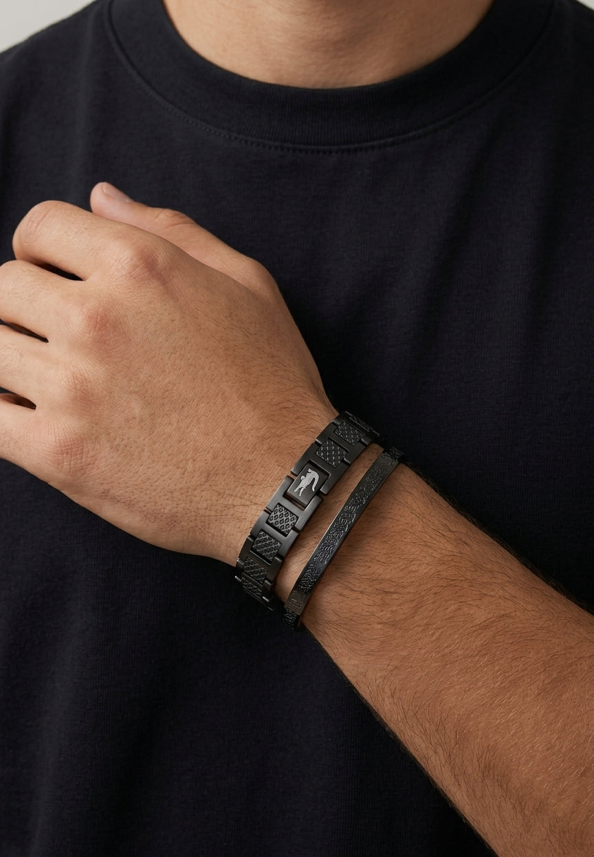 Duo Bracelets Élégance + Ayt Korsi | ثنائي أساور الأناقة وآية الكرسي