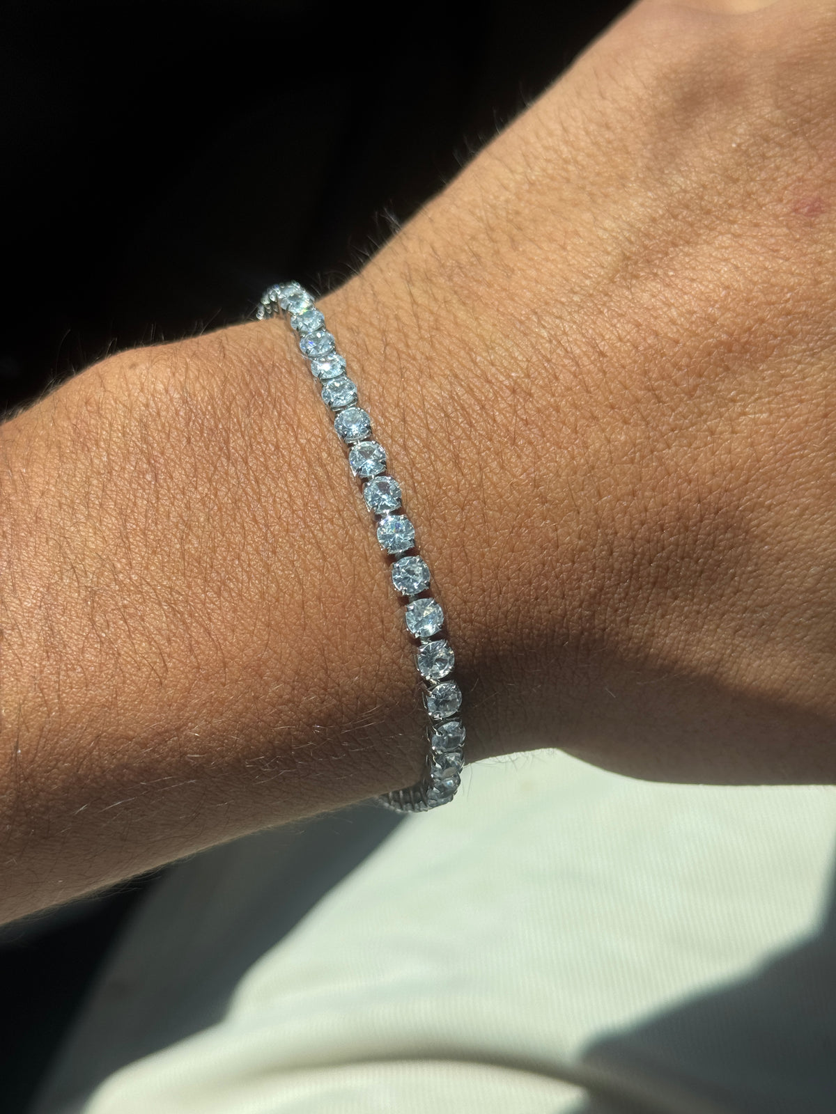 Bracelet + Chain Tennis Acier Inoxydable - Garantie