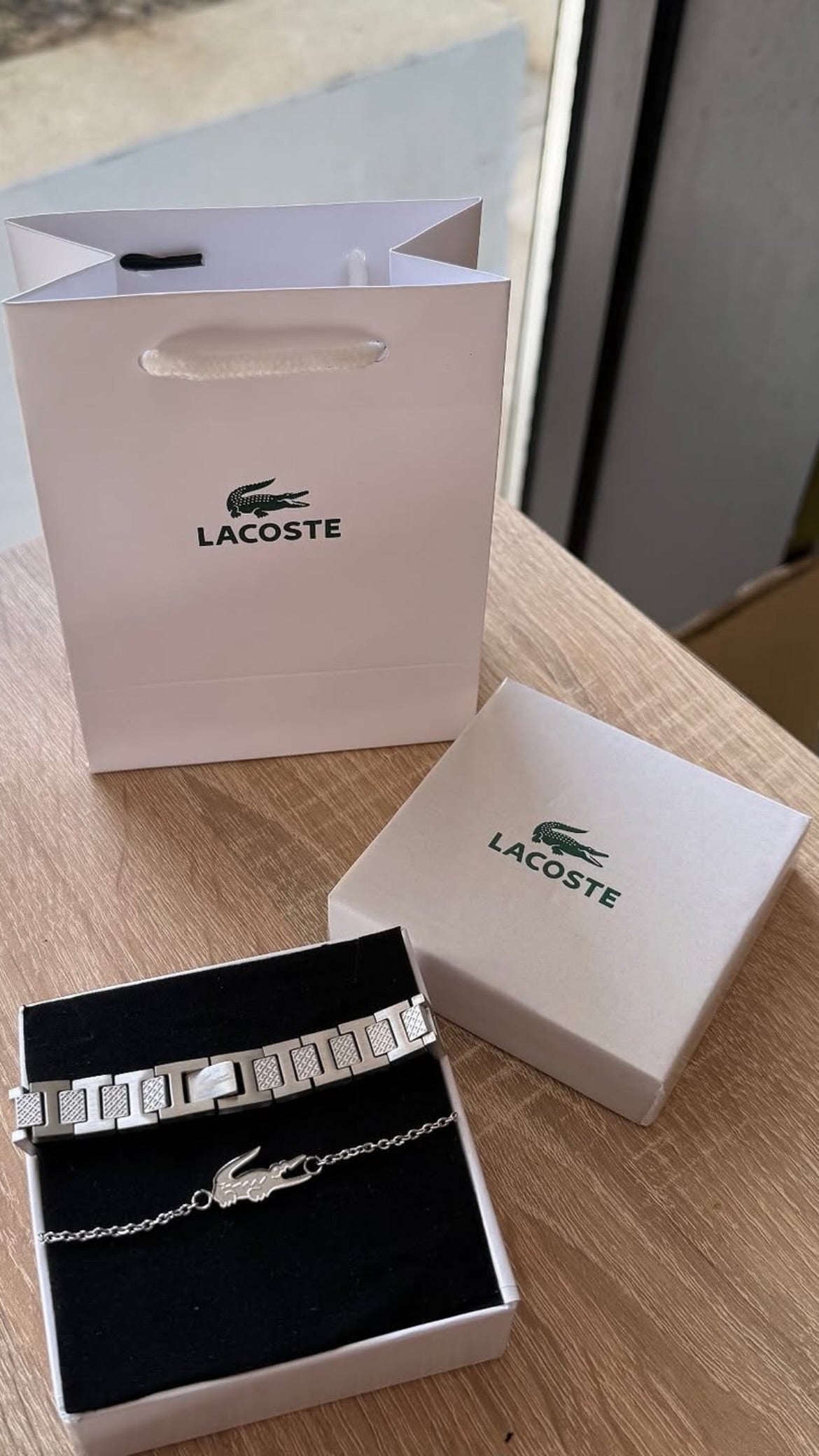 Duo LaCoste Couple - Bracelets Acier Inoxydable | طقم أساور ثنائي