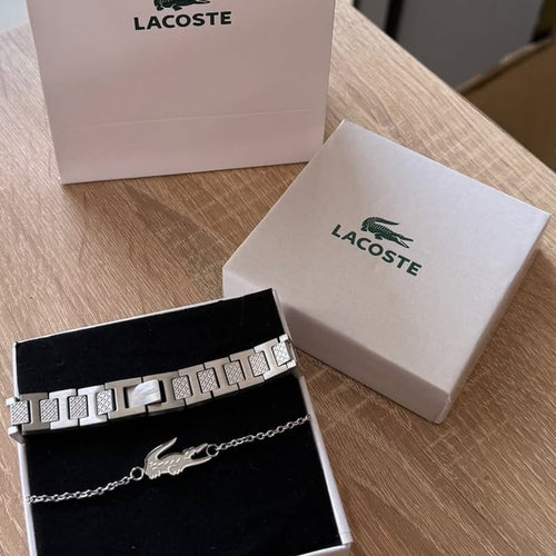 Duo LaCoste Couple - Bracelets Acier Inoxydable | طقم أساور ثنائي