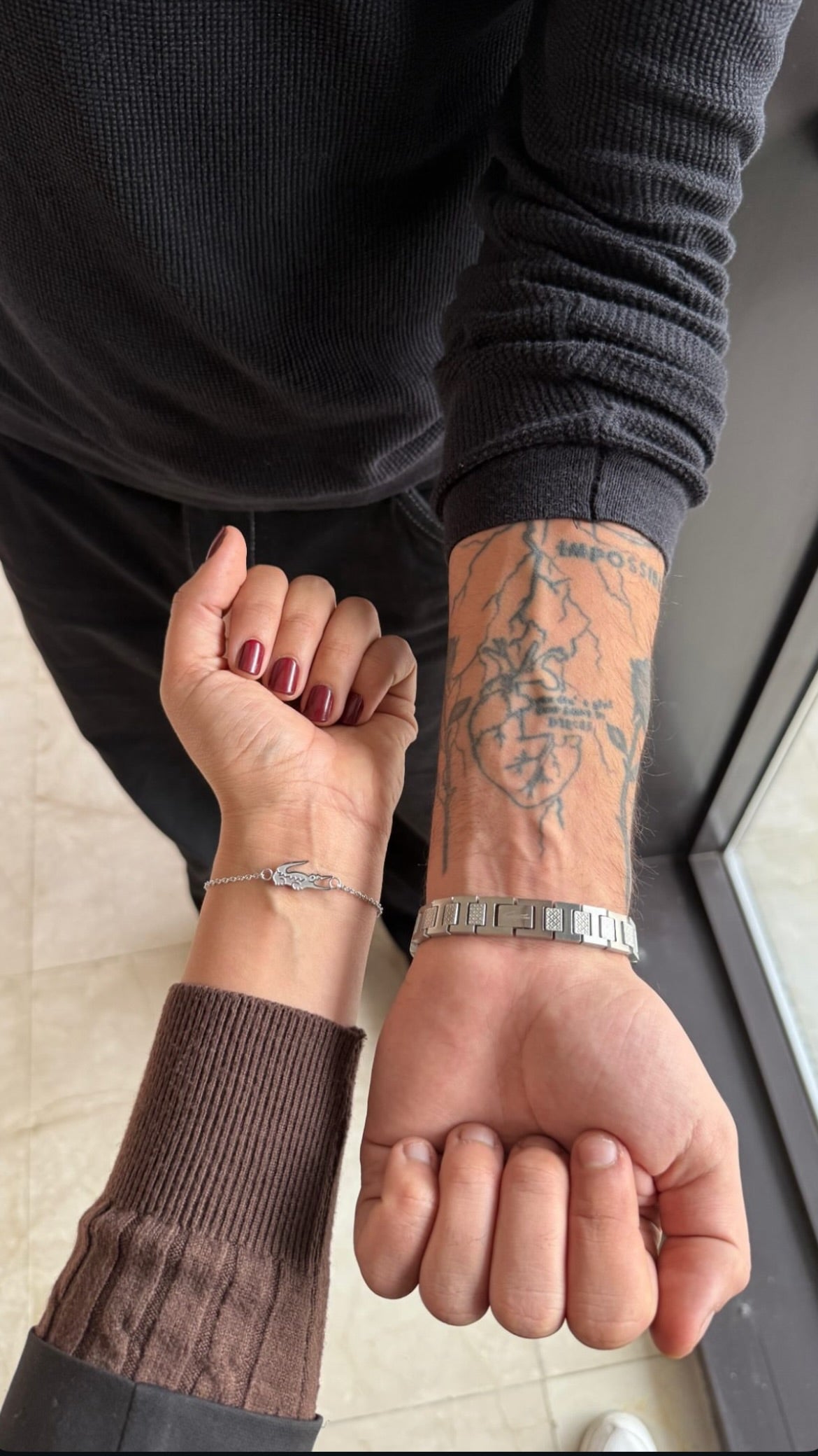 Duo LaCoste Couple - Bracelets Acier Inoxydable | طقم أساور ثنائي