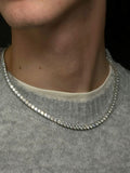 Bracelet + Chain Tennis Acier Inoxydable - Garantie